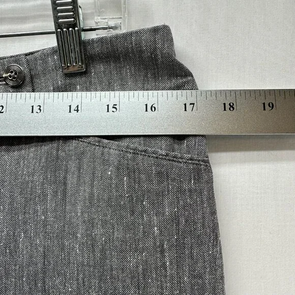 WHBM Modern Boot Dress Pants Womens 8R Tweed Lined Mid Rise Work Heathered Gray - Picture 7 of 13